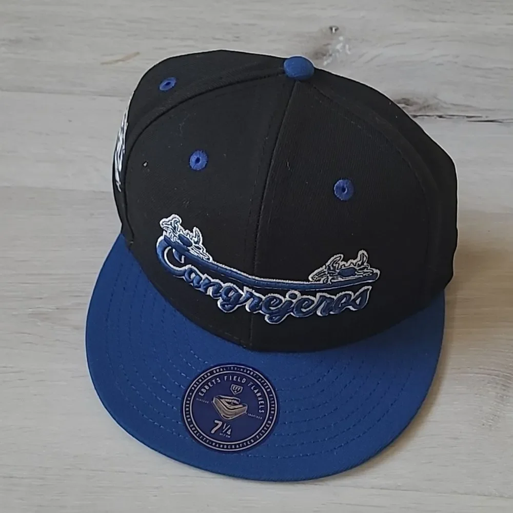 Ebbets‎ Field flannels SANTURCE CANGREJEROS NLB FLIP FITTED BALLCAP BLACK NWT